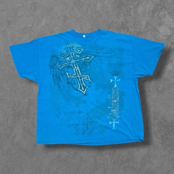 Vintage Y2K Salvation Shirt Mens XXL Emo Goth Cyber Grunge Tee - Picture 1 of 4